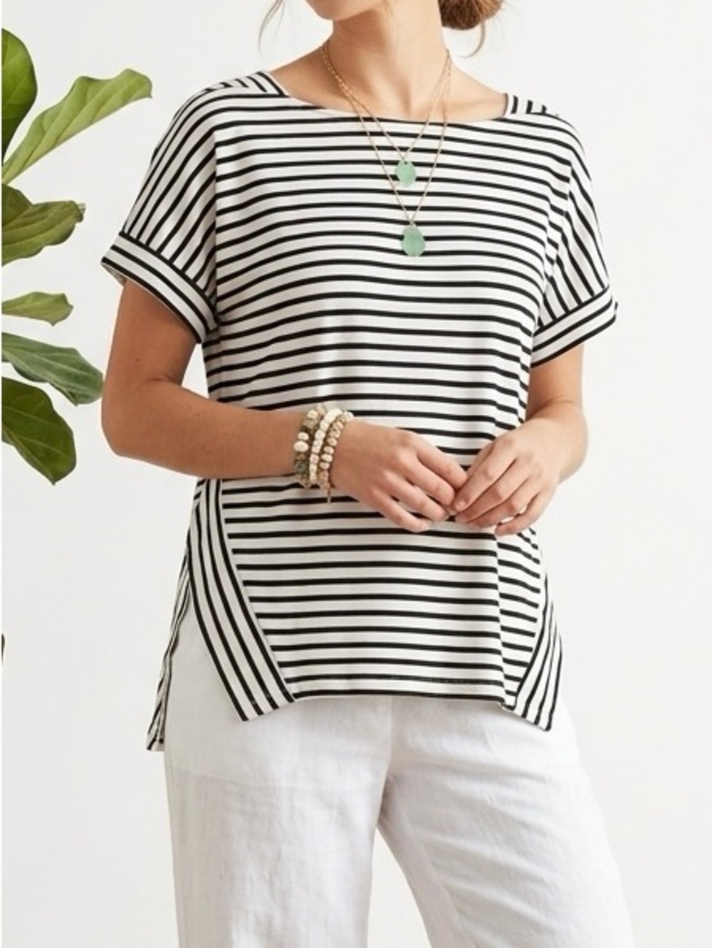 COA Los Angeles AC1399 Striped Dolman Sleeve Top 1